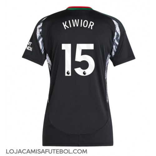 Camisa de Futebol Arsenal Jakub Kiwior #15 Equipamento Secundário Mulheres 2024-25 Manga Curta